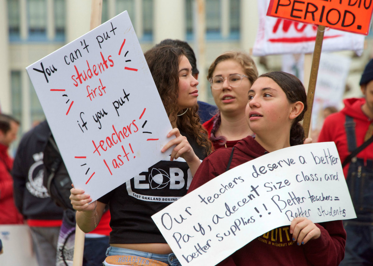 teacher strikes