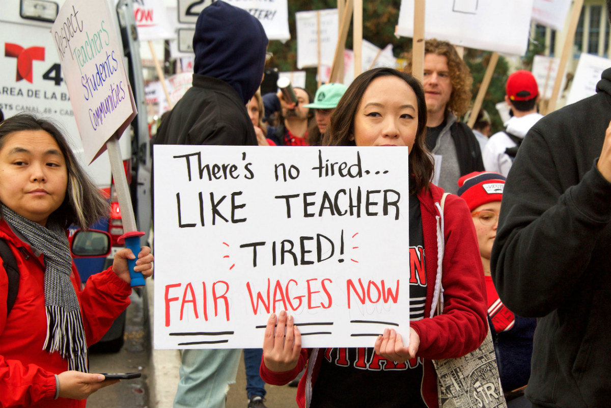 teacher strikes