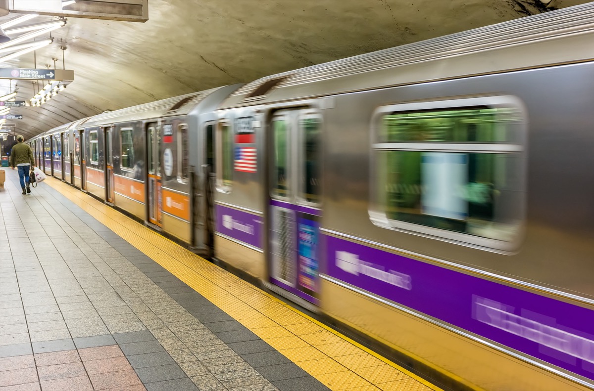 New York subway station fast moving; representing the Amalgamated Transit Union