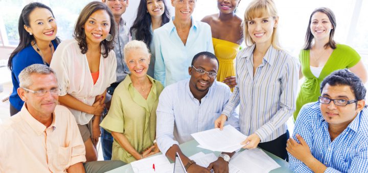 Group of Diverse Business Colleagues Enjoying Success