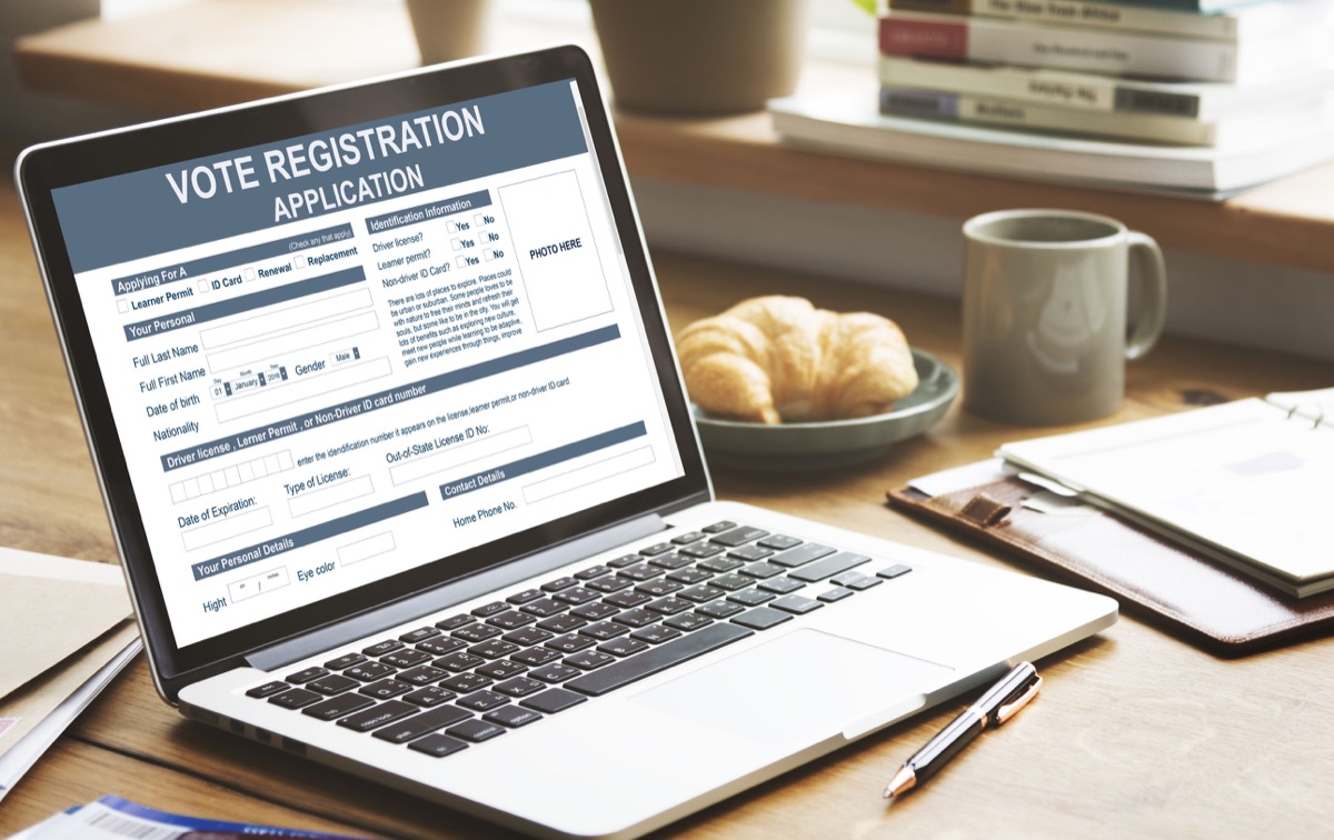 Vote Registration Application. Concept: Unions Can Mobilize Voters