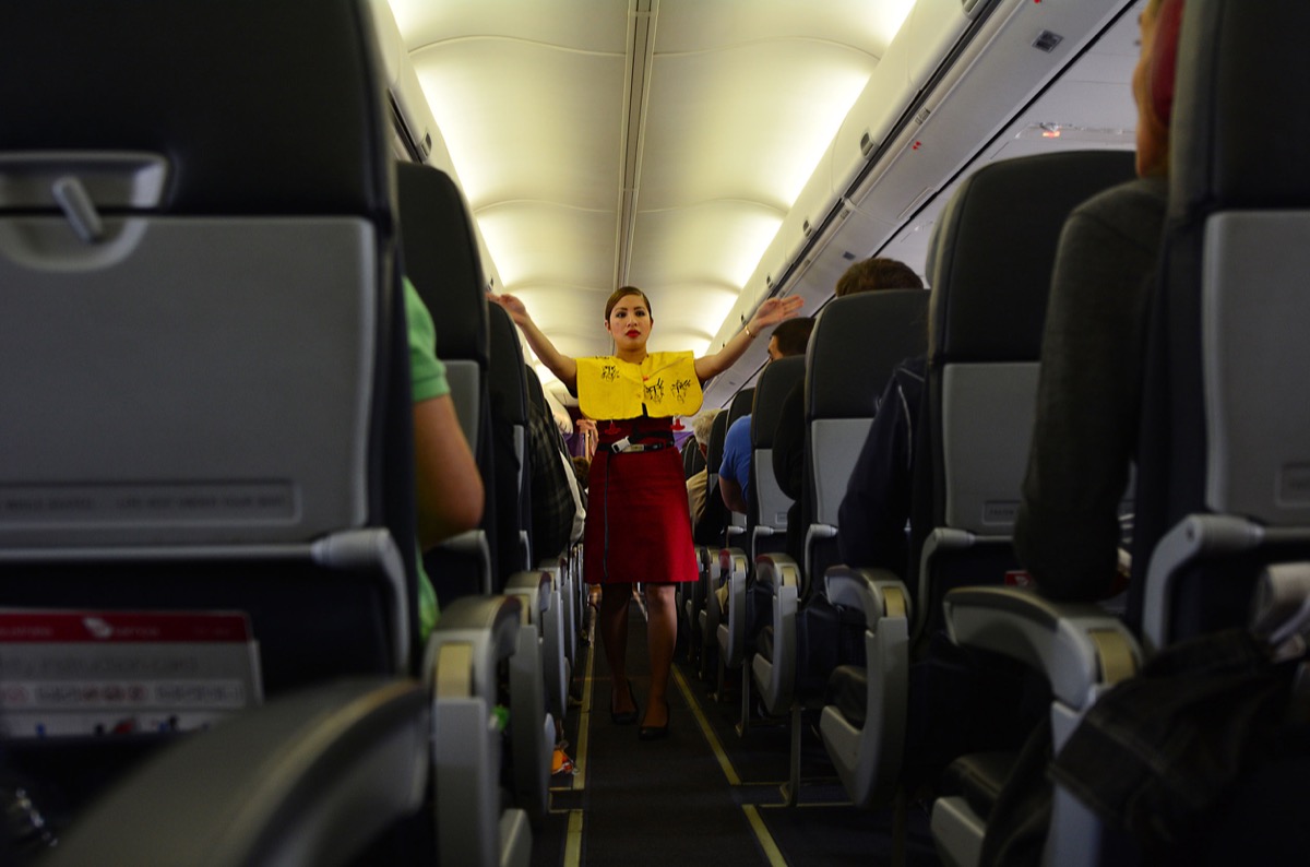 Flight attendant; furloughed workers concept