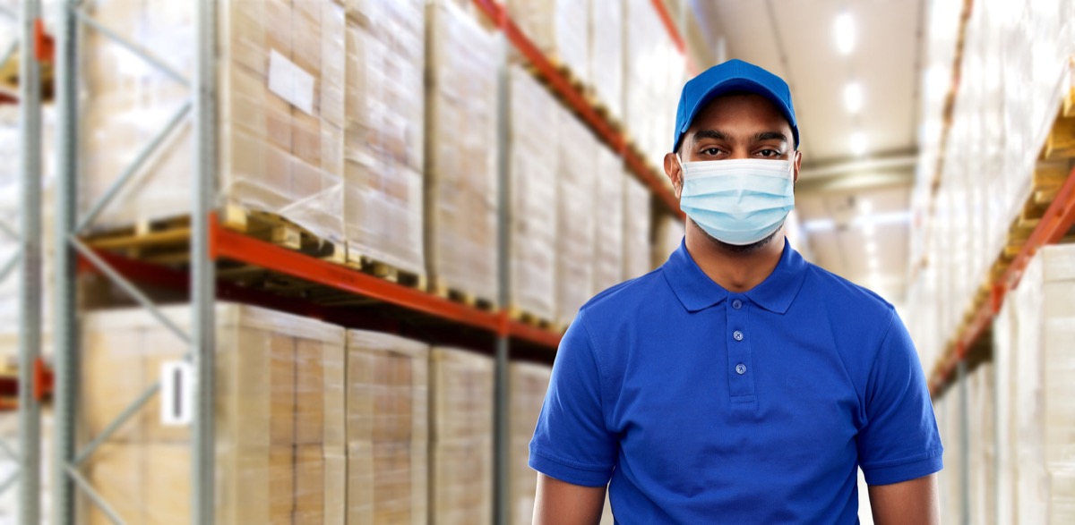 health protection, safety and pandemic concept; Front-line workers