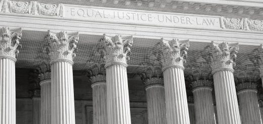 United States Supreme Court Pillars of Justice and Law with Retro Instagram Style Filter