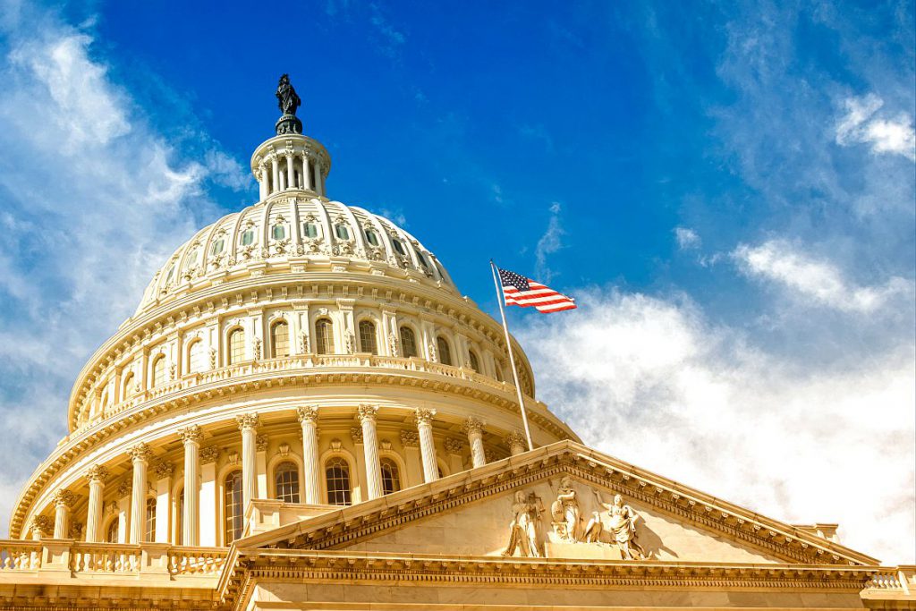US Capitol building; federal labor news concept