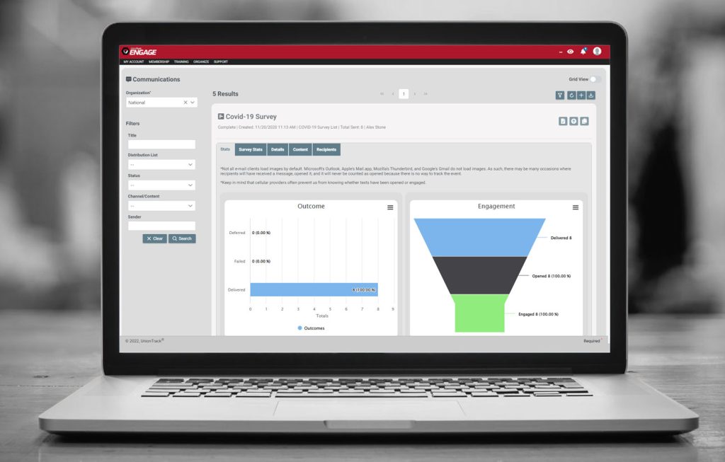 laptop with funnel graphic